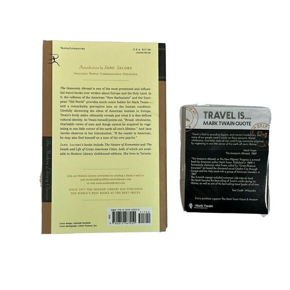The Innocents Abroad: Or the New Pilgrim's Jane Jacobs New Paperback Luggage Tag - Picture 4 of 8